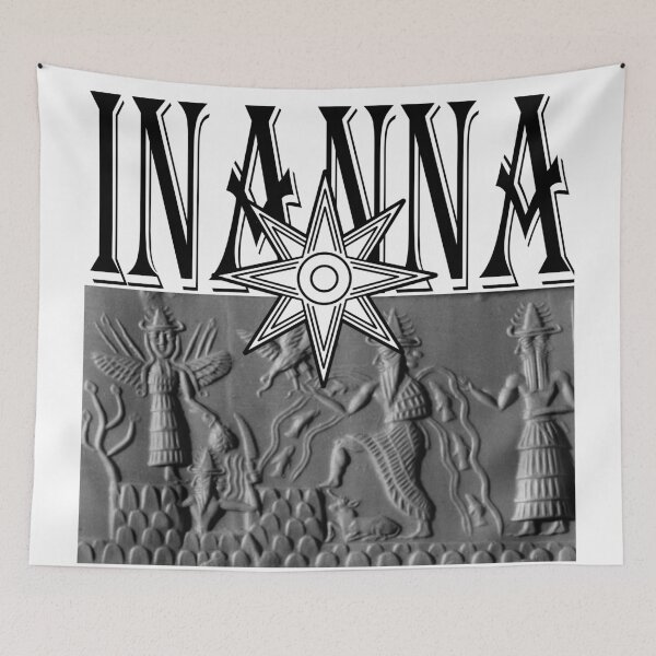 Item preview, Inanna Ascendant – Psychedelic Black & White Mythic Art designed and sold by Brooklyn Hearty.