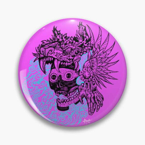 Item preview, Tezcatlipoca blue smoke skull manga designed and sold by UrielCalavera.