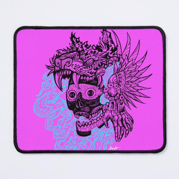 Item preview, Tezcatlipoca blue smoke skull manga designed and sold by UrielCalavera.