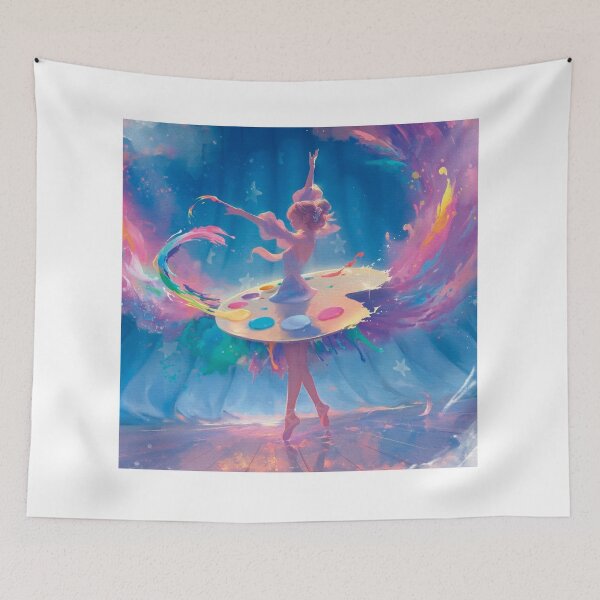 Item preview, Artistic Dancer Surrounded by Flowing Colors designed and sold by Silrom.