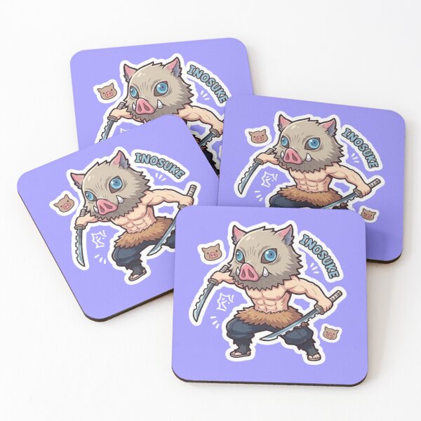 Artikelvorschau, Inosuke Hashibira Chibi Dämonentöter Anime-Kunst entworfen und verkauft von Innova_Creations.
