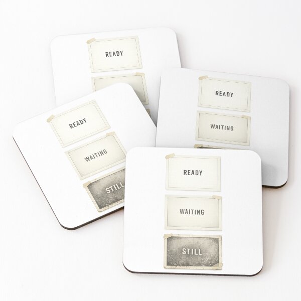 Item preview, READY / WAITING / STILL — Minimalist Photo Frame Art designed and sold by Backtrack Boutique.