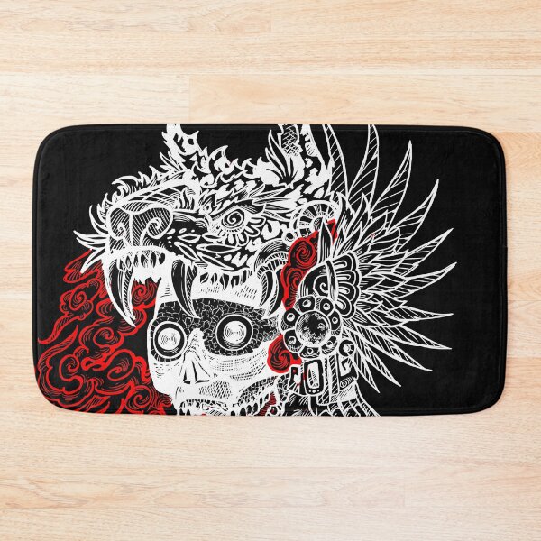 Item preview, Tezcatlipoca red smoke skull white designed and sold by UrielCalavera.