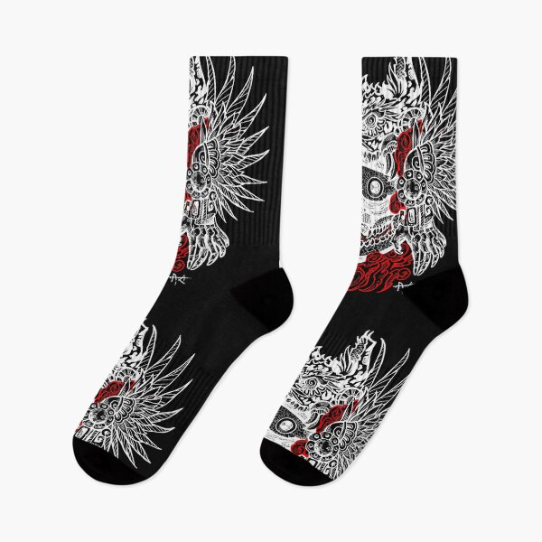 Item preview, Tezcatlipoca red smoke skull white designed and sold by UrielCalavera.