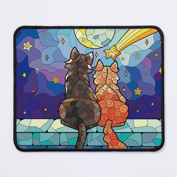 Item preview, Cats Watching Shooting Star Under Moon designed and sold by Silrom.