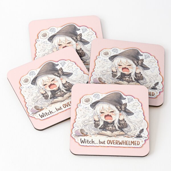 Item preview, Witch… but OVERWHELMED | Cute Witchcore Meme Sticker designed and sold by GorilaStudio.