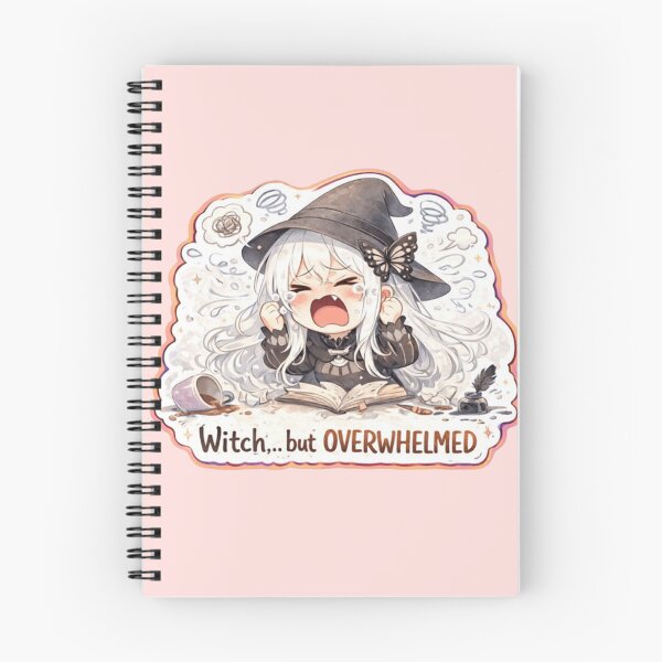 Item preview, Witch… but OVERWHELMED | Cute Witchcore Meme Sticker designed and sold by GorilaStudio.