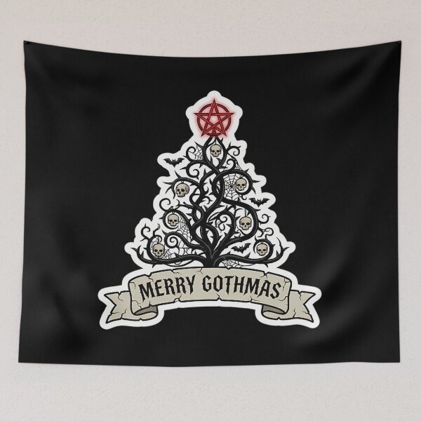Item preview, Gothmas Creepy Christmas Sticker designed and sold by hybmcvdtj77.