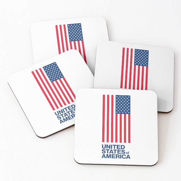 Item preview, United States of America Text with Vertical Flag designed and sold by MidwestAmerican.