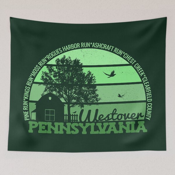 Item preview, Westover Pennsylvania Sunset Retro Vintage Local Pride Logo designed and sold by CRHPOD20.