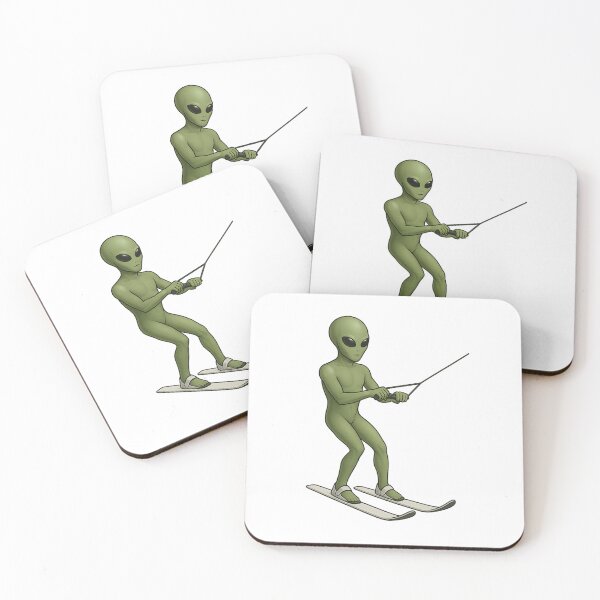 Item preview, Alien Waterskiing – Neutral Sci-Fi Athlete designed and sold by Everyday Aliens.