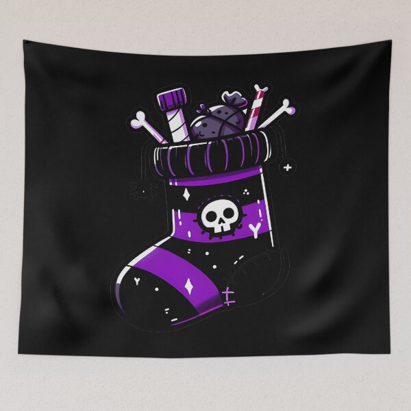 Item preview, Spooky Holiday Stocking Purple Goth designed and sold by hybmcvdtj77.