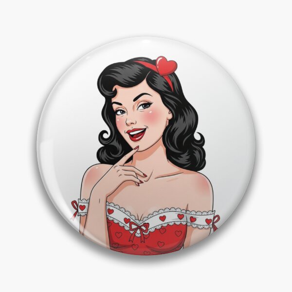 Item preview, Classic Valentine Pin-Up Girl designed and sold by LyssasMindArt.