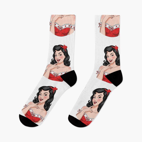 Item preview, Classic Valentine Pin-Up Girl designed and sold by LyssasMindArt.