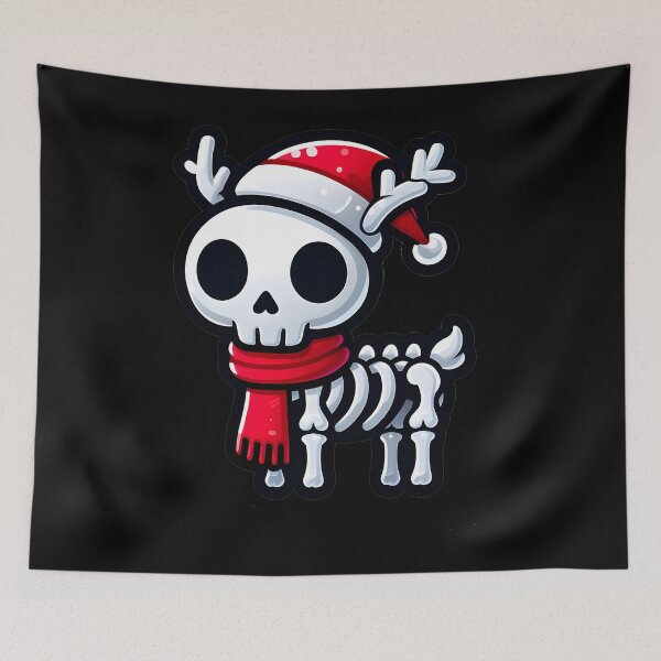 Item preview, Cute Skeleton Reindeer Spooky Christmas designed and sold by hybmcvdtj77.