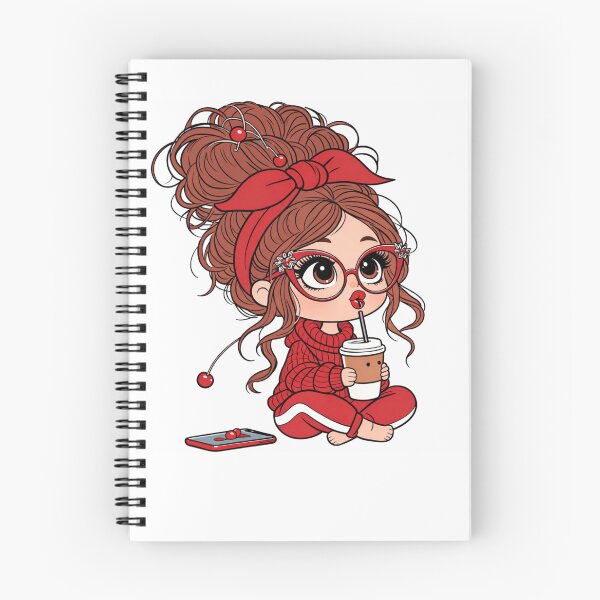 Item preview, Cute Chibi Girl Coffee Lover , Trendy Fashion Doll Illustration, Coffee Addict Sublimation Design designed and sold by zvalente.