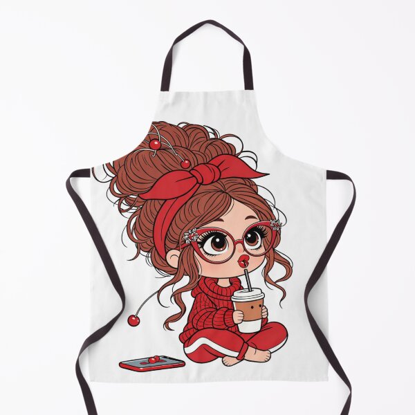 Item preview, Cute Chibi Girl Coffee Lover , Trendy Fashion Doll Illustration, Coffee Addict Sublimation Design designed and sold by zvalente.
