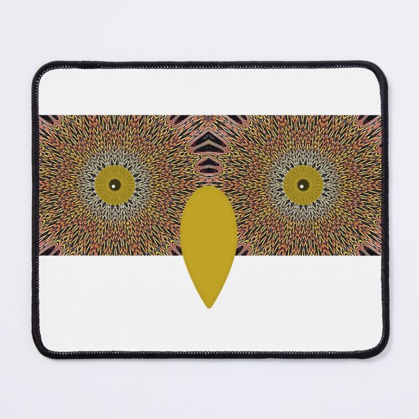 Item preview, Golden Owl Gaze | Abstract Psychedelic Owl Face Art designed and sold by endomentalArtistry.