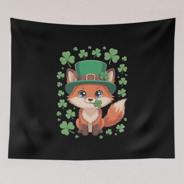 Item preview, Cute Fox Shamrocks Saint Patrick's Day designed and sold by FaithAbbott.