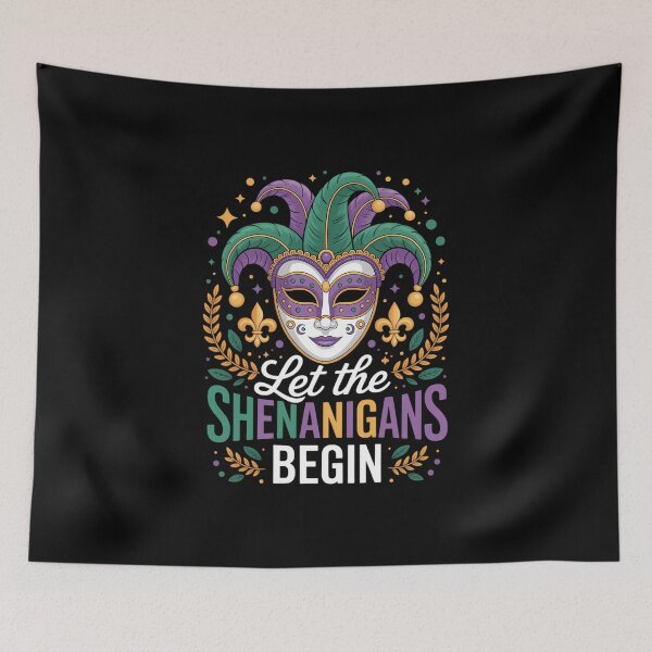Item preview, Let The Shenanigans Begin Mask Beads Mardi Gras designed and sold by IdunayaStore.