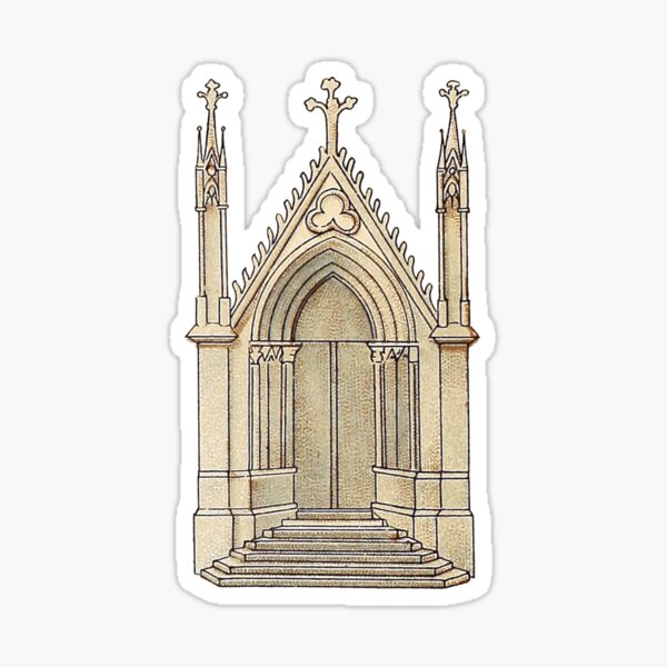 Gothic Cathedral, Medieval Cathedral Sticker
