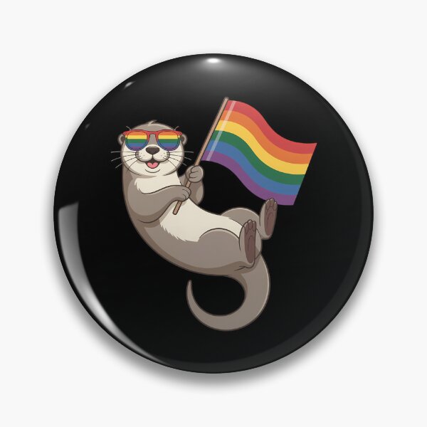 Item preview, LGBT Gay Lesbian Pride Flag Otter designed and sold by IdunayaStore.
