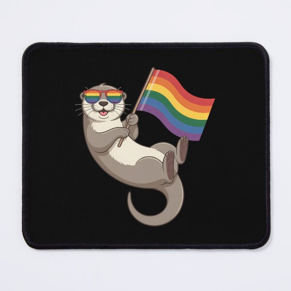 Item preview, LGBT Gay Lesbian Pride Flag Otter designed and sold by IdunayaStore.