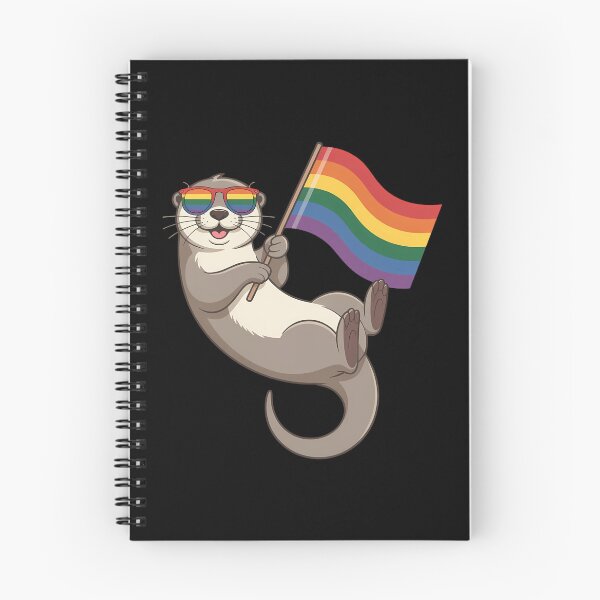 Item preview, LGBT Gay Lesbian Pride Flag Otter designed and sold by IdunayaStore.