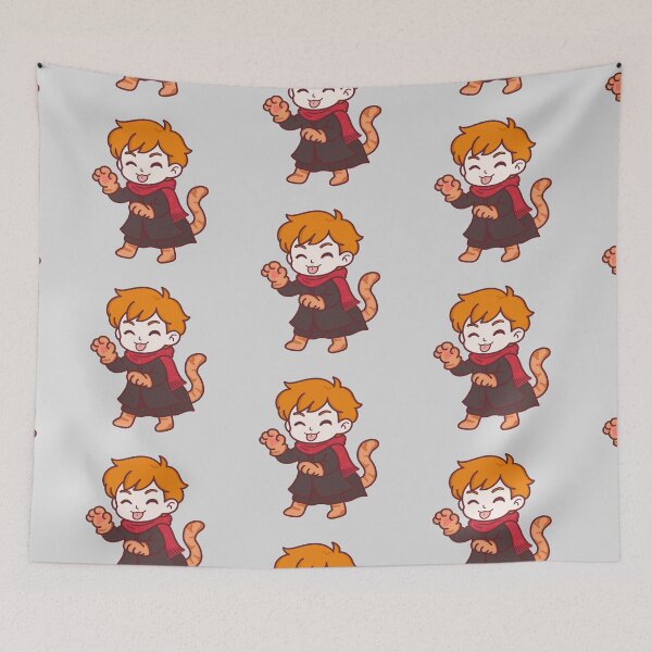 Item preview, Cute Wizard Cat Boy Cartoon Illustration designed and sold by BGMeYou.