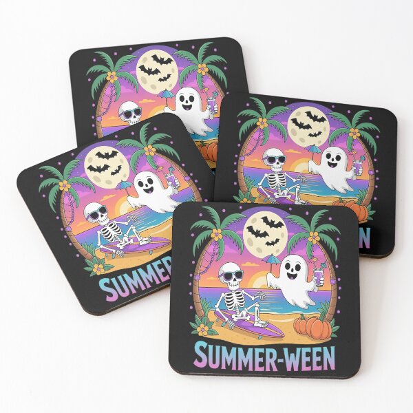 Item preview, Beach Party Halloween Vibes Summerween Skeleton Ghost designed and sold by NicolaMail.