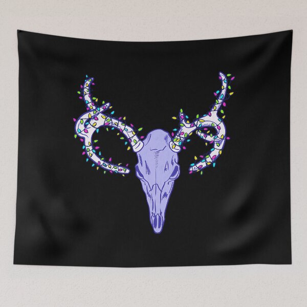 Item preview, Creepy Christmas Stag Skull Rainbow Fairy Goth designed and sold by hybmcvdtj77.