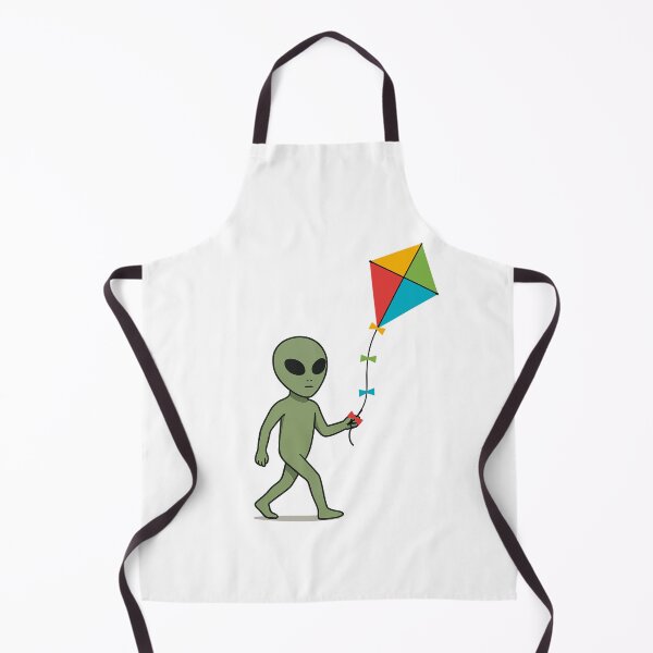 Item preview, Alien Flying a Kite – Minimalist Sci‑Fi Illustration designed and sold by Everyday Aliens.
