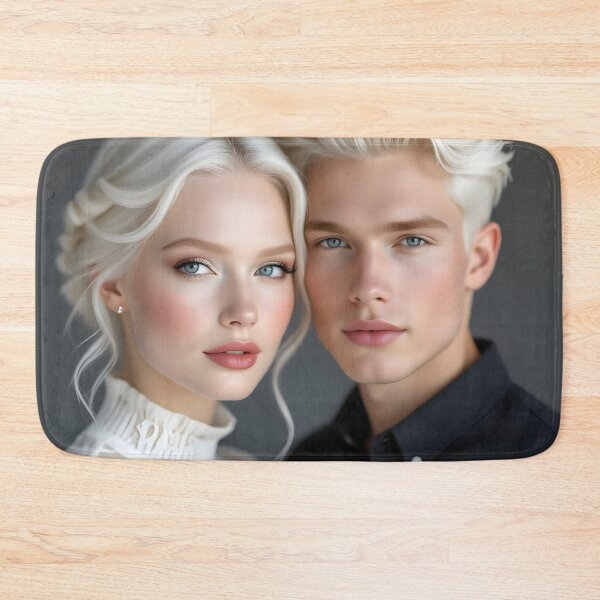 Item preview, Young Man and Women with Albino Hair designed and sold by Sharon Schwalbe.