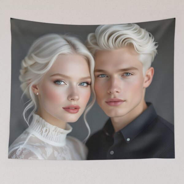 Item preview, Young Man and Women with Albino Hair designed and sold by Sharon Schwalbe.