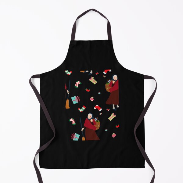 Item preview, Witchy Befana Gothmas Black Christmas Pattern designed and sold by hybmcvdtj77.