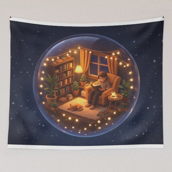 Item preview, Cozy Sphere – Introvert's Sanctuary Isometric Art designed and sold by DigitalDropArts .