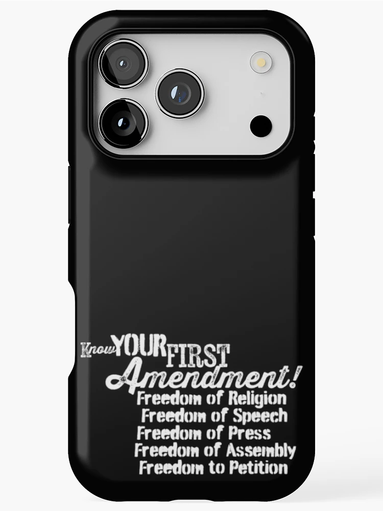 Thumbnail 1 of 4, iPhone Case, First Amendment Rights designed and sold by BANDOFSCRIBBLE Hollywood.