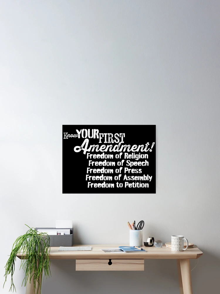Thumbnail 2 of 3, Poster, First Amendment Rights designed and sold by BANDOFSCRIBBLE Hollywood.
