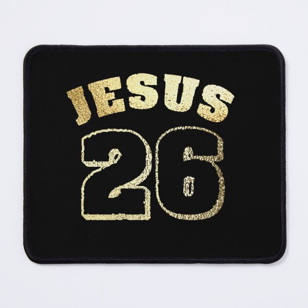 Item preview, Jesus 26 Gold Varsity Christian Jersey – Faith Statement Design designed and sold by Blessed Be Your Name.