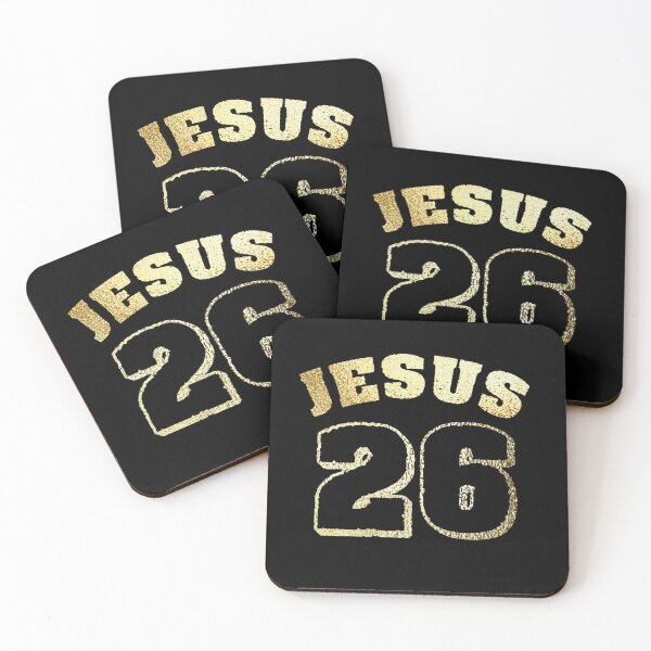 Item preview, Jesus 26 Gold Varsity Christian Jersey – Faith Statement Design designed and sold by Blessed Be Your Name.