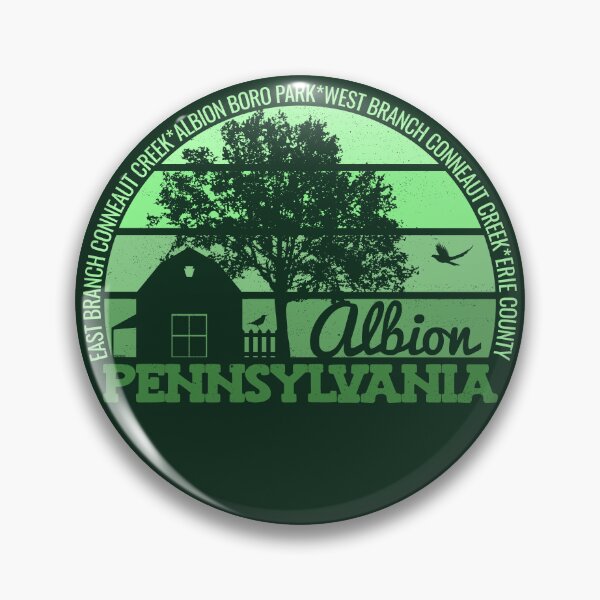 Item preview, Albion Pennsylvania Sunset Retro Vintage Local Pride Logo designed and sold by CRHPOD20.