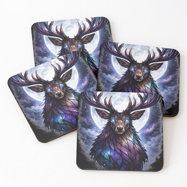 Item preview, Geometric Moon Stag designed and sold by It's Heritage Hoss.