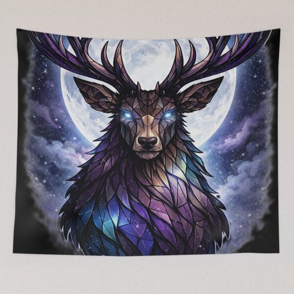 Item preview, Geometric Moon Stag designed and sold by It's Heritage Hoss.
