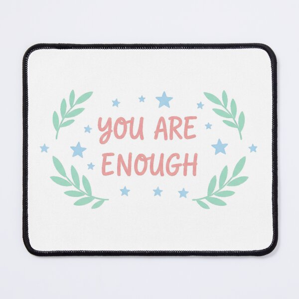 Item preview, You Are Enough – Motivational phrase with stars and leaves designed and sold by Redwal15.