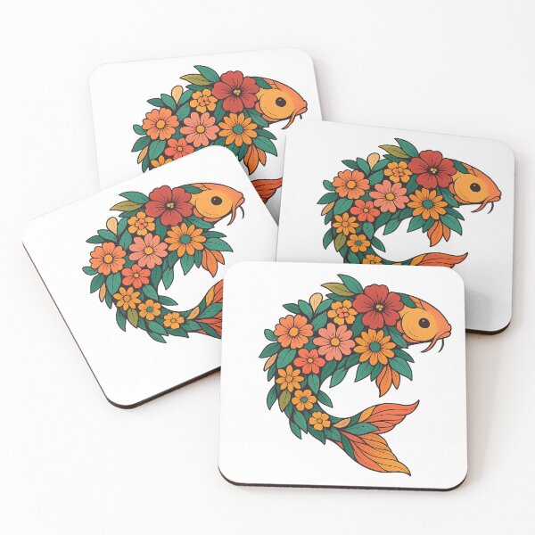 Item preview, Floral Koi Fish designed and sold by chromatalove.