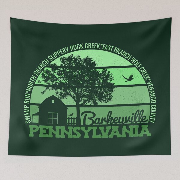 Item preview, Barkeyville Pennsylvania Sunset Retro Vintage Local Pride Logo designed and sold by CRHPOD20.