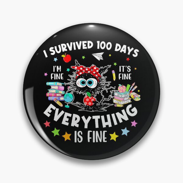 Item preview, I Survived 100 Days of School Teacher Kids Funny Cat Lover designed and sold by KevinorNorris.