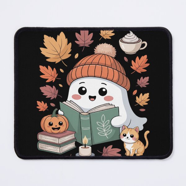 Item preview, Cute Ghost Cat Reading Book Lovers designed and sold by countntenov.