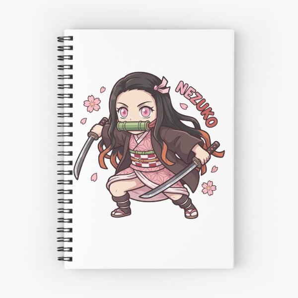 Item preview, Nezuko Chibi Anime Warrior Dual Katana Art designed and sold by Innova_Creations.