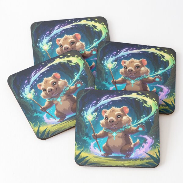 Item preview, Cute Magical Wombat Wizard designed and sold by Uniquely Yours.